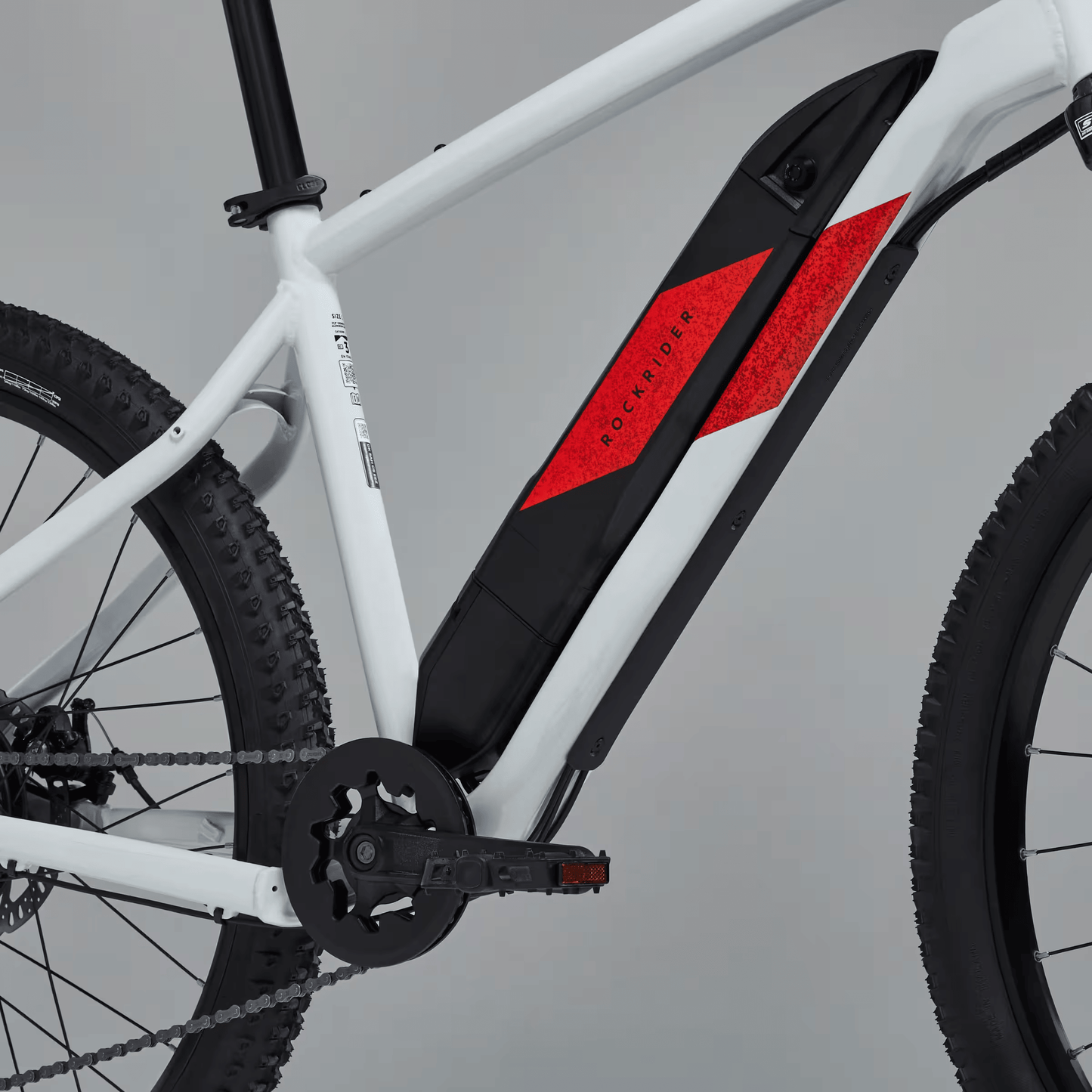 ROCKRIDER semi-rigide 27,5" E-ST 100 Blanc Rouge